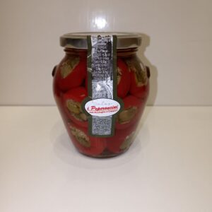 Szardellával és kapribogyóval töltött csípős peperoni paprika