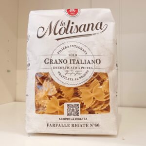 Durum tészta 100% olasz durumbúzából. Bronzfejű öntőformával készült tészta