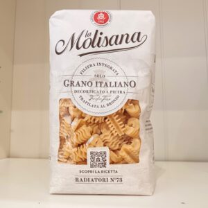 Durum tészta 100% olasz durumbúzából. Bronzfejű öntőformával készült tészta