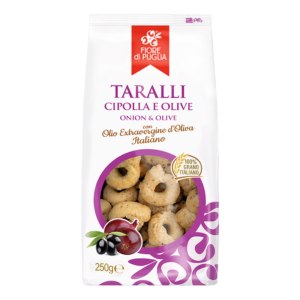 Fiore di Puglia taralli hagymával és olajbogyóval 250g