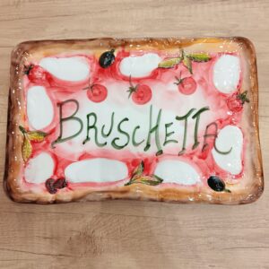Kerámia tál burschetta felirattal