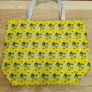 Nyári vászontáska koktélos, ginlemon mintával